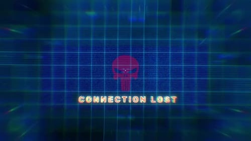Digital Glitch Connection Lost Error Message Animation
