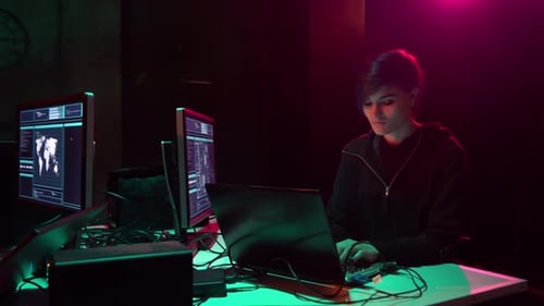 Hackers Making Cryptocurrency Fraud Using Virus Software and Computer Interface Blockchain