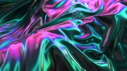 Neon Colored Cloth Piece of Blowing Fabric Background