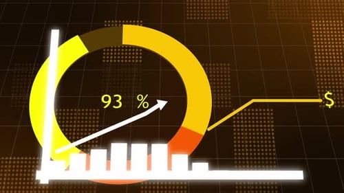 Business graph and success bar Animation