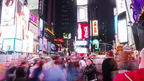 NEW YORK - JUNE 14 2015: Many People in Times Square At