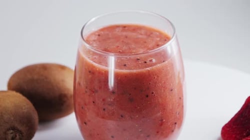 Fresh Red Fruit Smoothie Drink Still Life