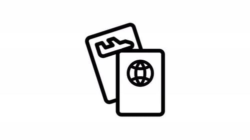 Animation Passport Travel Icon