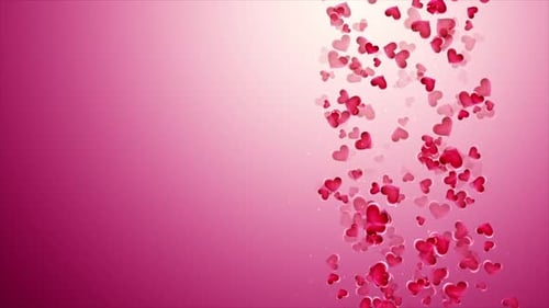 Floating Red Hearts Background Loop Animation
