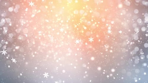 Fond bokeh de Noël avec neige et flocons de neige 43