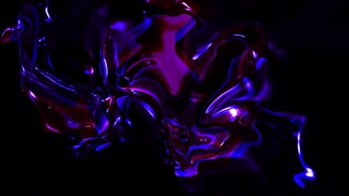 Abstract Fluid Neon Liquid Background Animation