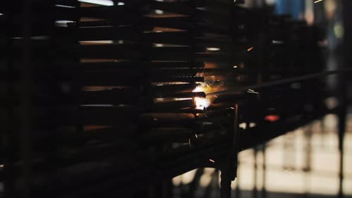 Welding Metal Bars Together with Bright Sparks
