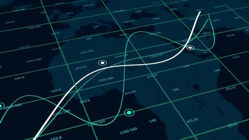 Stock market animated graphic. Stock price chart.