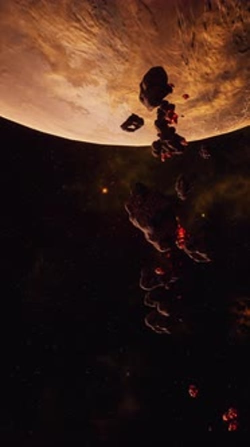 a Large Cluster of Asteroids Near an Unknown Planet Vertical