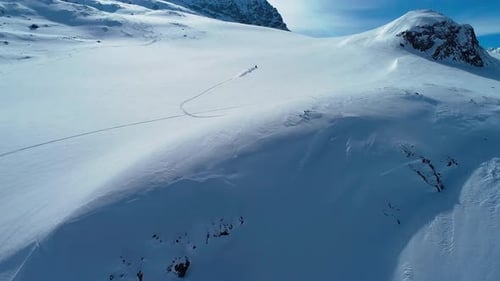 Man Driving Snowmobile