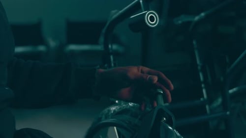 A Disabled Man Assembles a Stroller