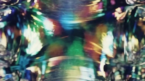 Abstract Prismatic Iridescent Refraction Background Motion G