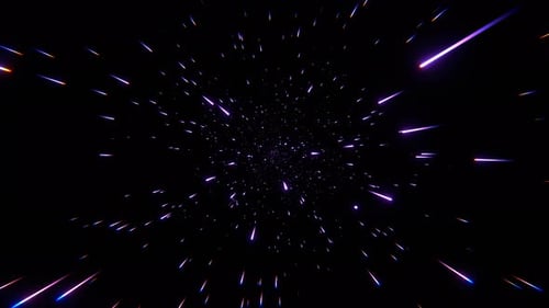 Purple Futuristic Hyperjump Interstellar Flight Background Vj Loop In 4K