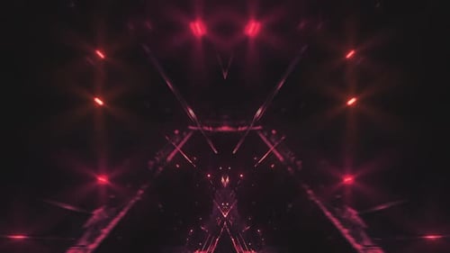 Golden Hexagonal Tunnel Animation Background