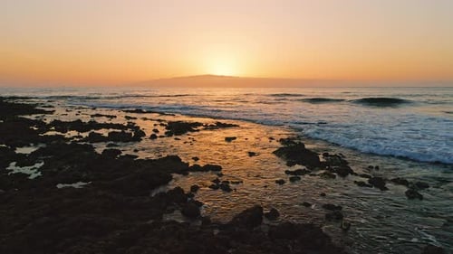 Beautiful Sunset Over Paradise Dreamy Island