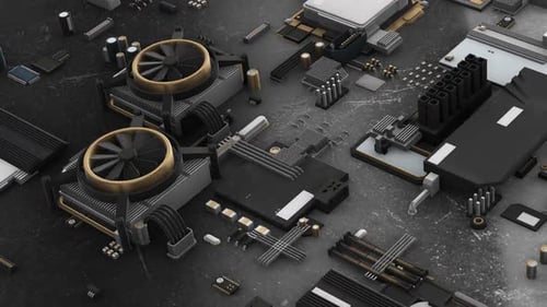 Microchip And Cooling Fans