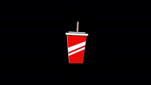 Animated Flat Design Soda Drink Cup
