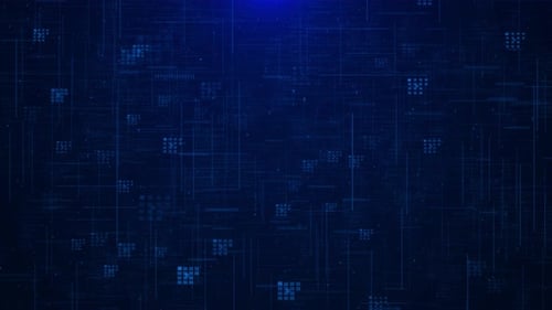 Blockchain Data Process Cryptocurrency Block Chain Abstract Structure Network Grid 3d Animation