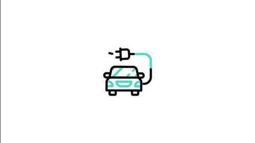 Electric Vehicle Animated Icon