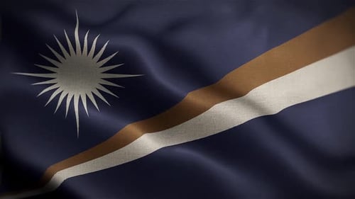 Marshall Islands National Flag Waving Loop