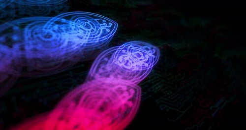 Cyber eye espionage big brother and hacking symbol cyber loop concept