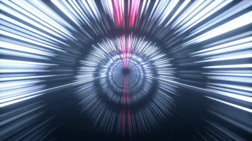 4K Light Tunnel Shuttle Speed Sense Loop Animation