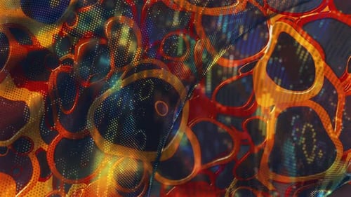 Abstract Fluid Dynamic Background Loop with Digital Glow