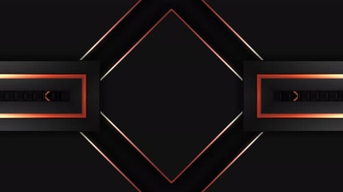 Orange Frame On Dark Background 6