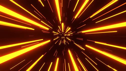 Orange Hyper Space Jump Background Vj Loop I 4K