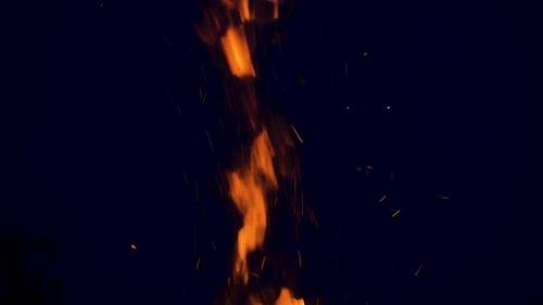 Real Fire Black Background Effect