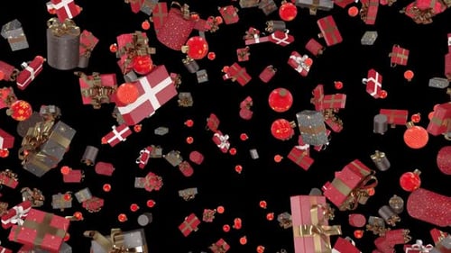 Weihnachtsgeschenkbox Explosion auf Alpha