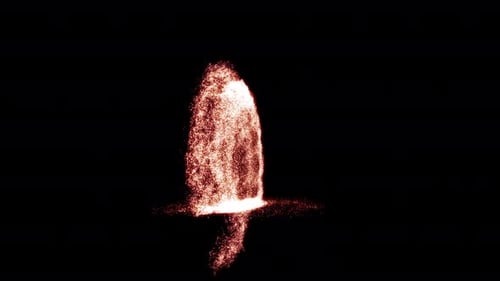 Abstract Glowing Particle Fluid Burst Reveal