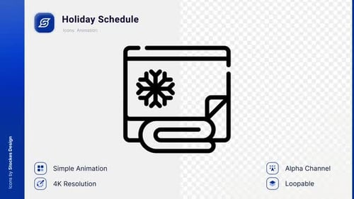 Animation Holiday Schedule Icon