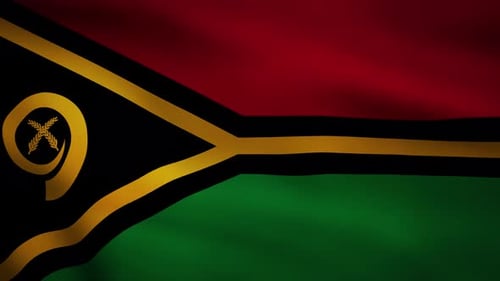 Waving Flag of Vanuatu Seamless Loop Animation