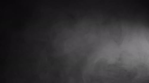 Abstract White Smoke on Black Background