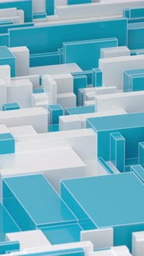 Animated 3D Geometric Loop Background