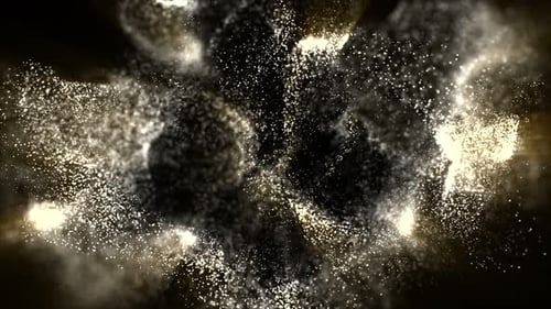 Abstract Flowing Golden Particles Background
