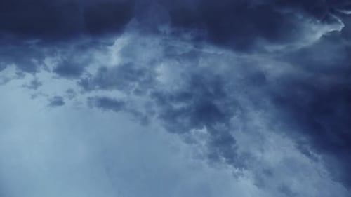 timelapse thunderstorm thunder in dark clouds.