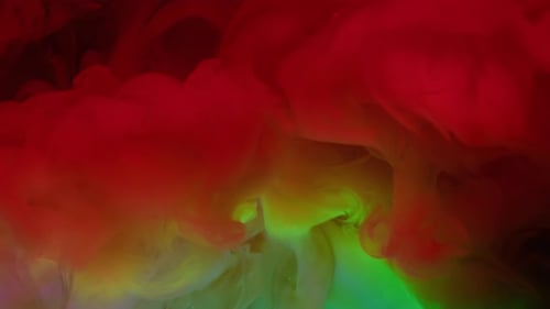 Colorful Ink Mixing and Dissolving Underwater Background