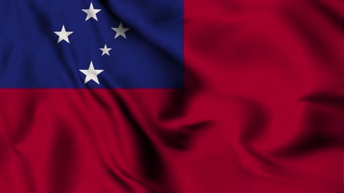 Samoa Flag Waving