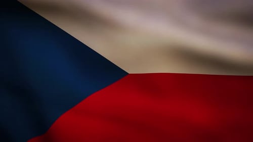 Czech Republic Flag Waving Seamless Loop Animation