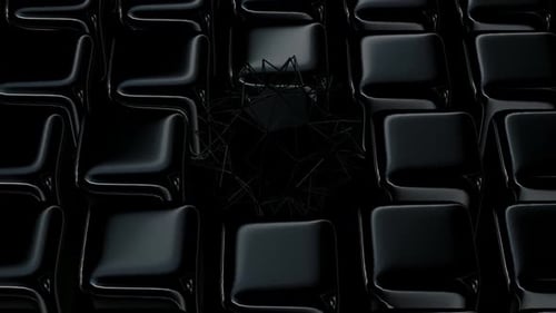Luxury Background with Motion over Black Cubes, Exclusive, 3D Render, Reflection, Figures