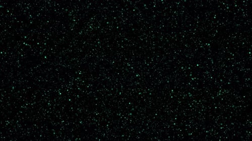 Abstract Glowing Green Particles Animated Background