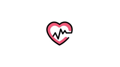Minimalist Heartbeat Line Draw Animation