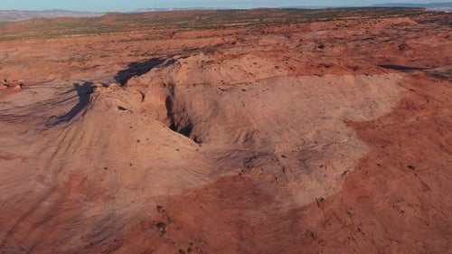 Drone Aerial View of Cosmic Ashtray Rock Formation, Utah USA