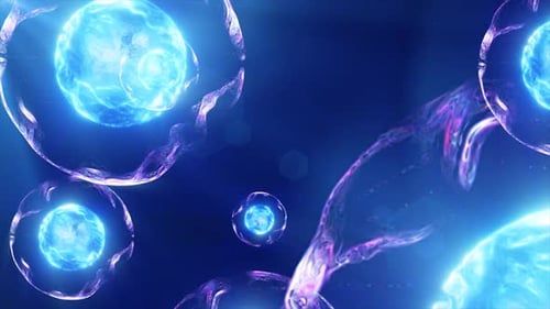 Fluid Scientific Cell Network Animation Background