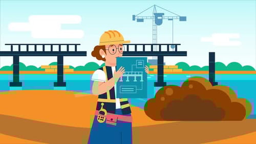 Engineers Working On Construction