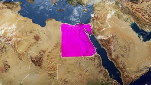 Animated Map Highlight of Egypt