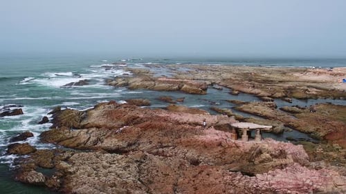 Rocky coastline in Casablanca Morocco