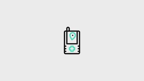 Minimalist Mobile Phone GPS Location Icon Animation